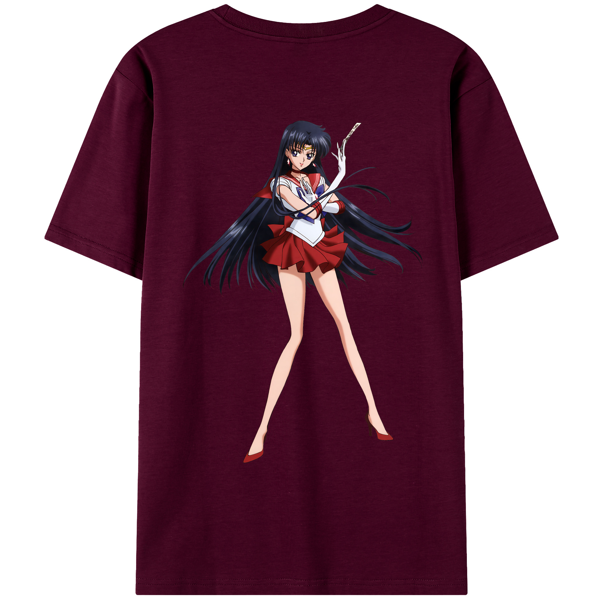 （画像用） 美少女戦士セーラームーン 火野レイ ひの レイ Sailor Moon Hino Rei （セーラーマーズ,Sailor Mars） レディース半袖Tシャツ(バックプリント)